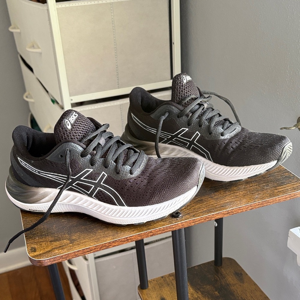 ASICS Women’s Black and White Athletic Running Shoes